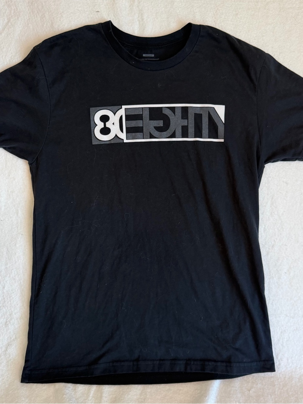 Men’s Black Long Sleeve Graphic Crew Tee
